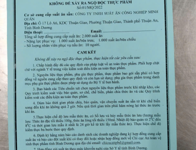 Giấy chứng nhận VSATTP